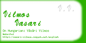 vilmos vasari business card